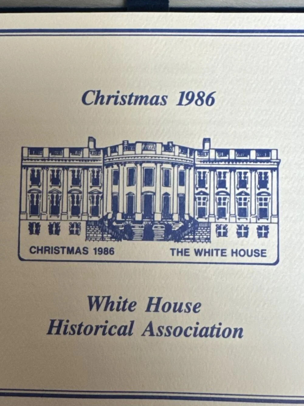 White House Ornament 1986. White House Historical Association